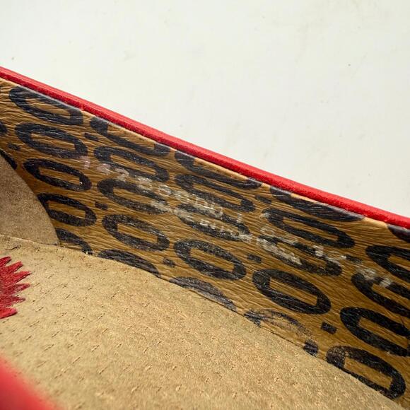 Fly London EU 41 Red Wedge Heel Studded‎ Leather Colorful Classic - Picture 8 of 8